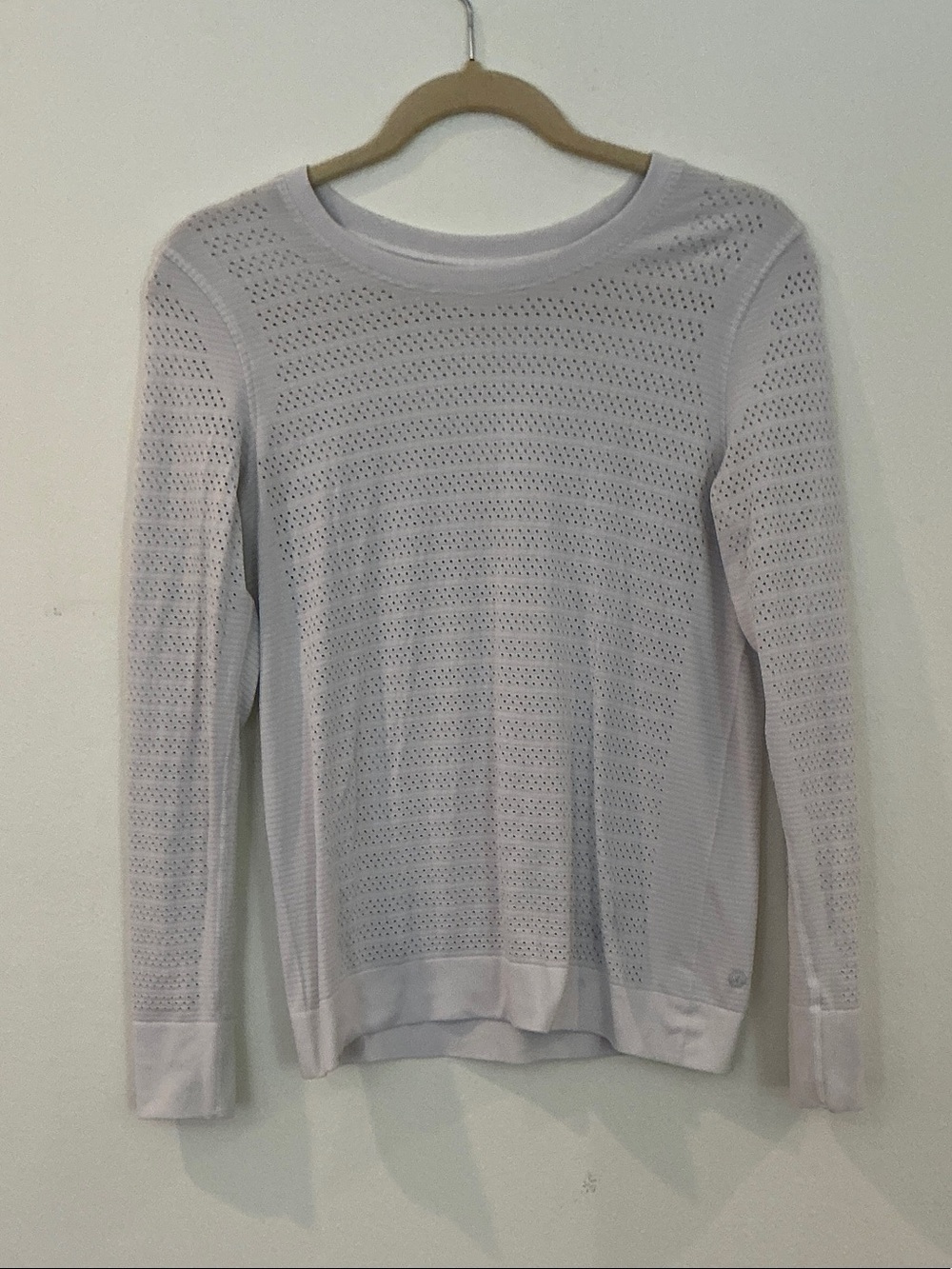 lululemon athletica Men’s Perforated Crewneck Sweater in off white